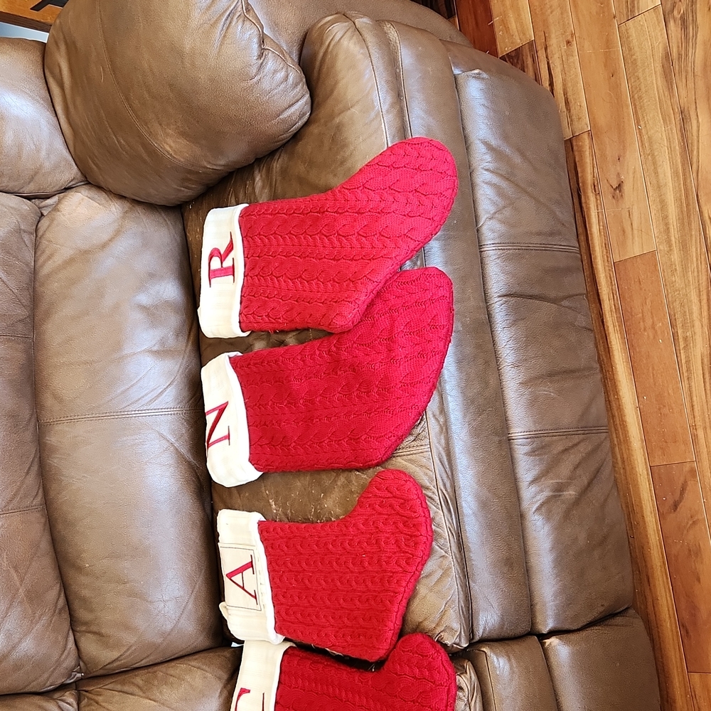 Various Christmas stockings with initials on them, selling separately. - Picture 3 of 8